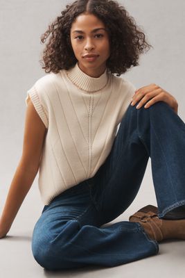 Central Park West Myra Mock-Neck Sweater Vest
