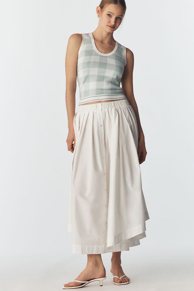 Central Park West Laurel Gingham Sweater Tank #2