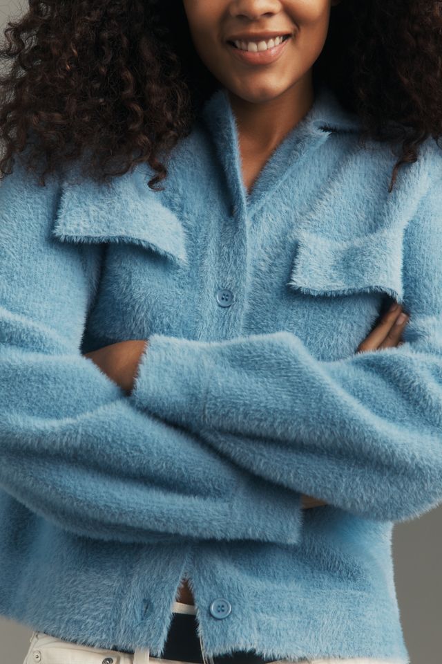 Susana Monaco Fuzzy Cardigan Sweater #1
