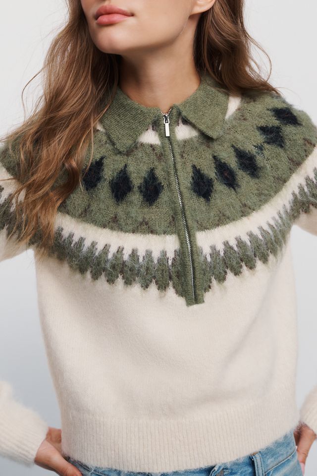 Susana Monaco Wool Blend Fair Isle Pullover #2