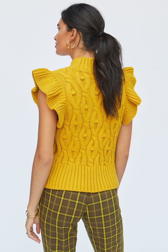 Flutter-Sleeved Sweater Vest #2