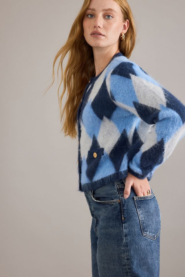 By Anthropologie Argyle Cardigan #3