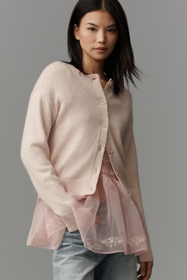 Sanctuary Must-have Cardigan Sweater In Pink