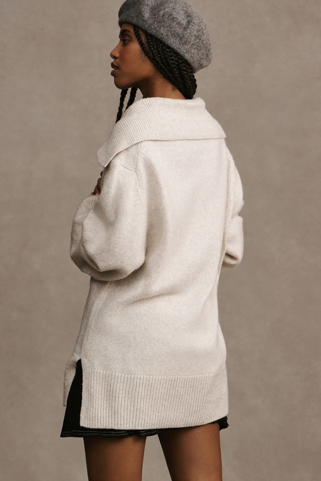 Sanctuary Collared V-Neck Sweater #1