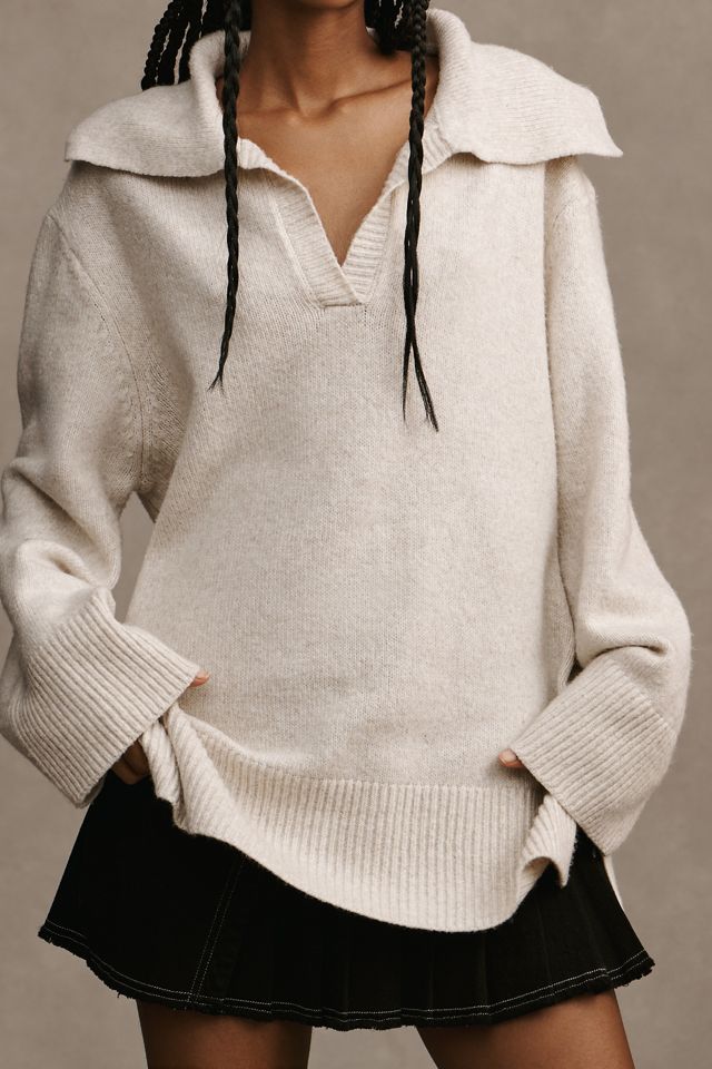 Sanctuary Collared V-Neck Sweater #3