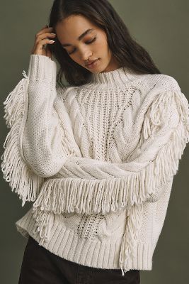 SANCTUARY CRAFTED FRINGE SWEATER 