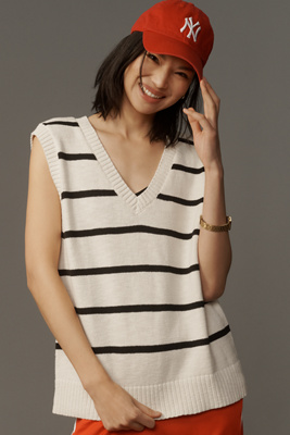 Sanctuary Oversized Boyfriend Sweater Vest In Black