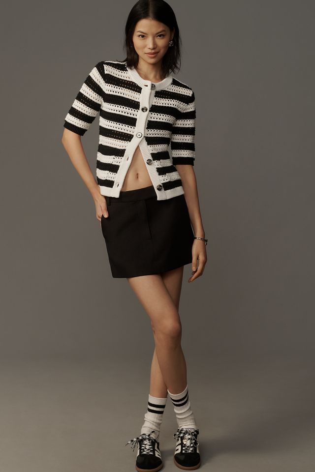 Sanctuary Short-Sleeve Open-Knit Cardigan Sweater #2