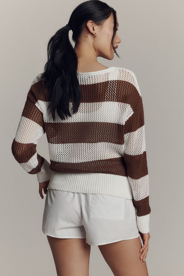 Sanctuary Crew-Neck Open-Knit Sweater #2