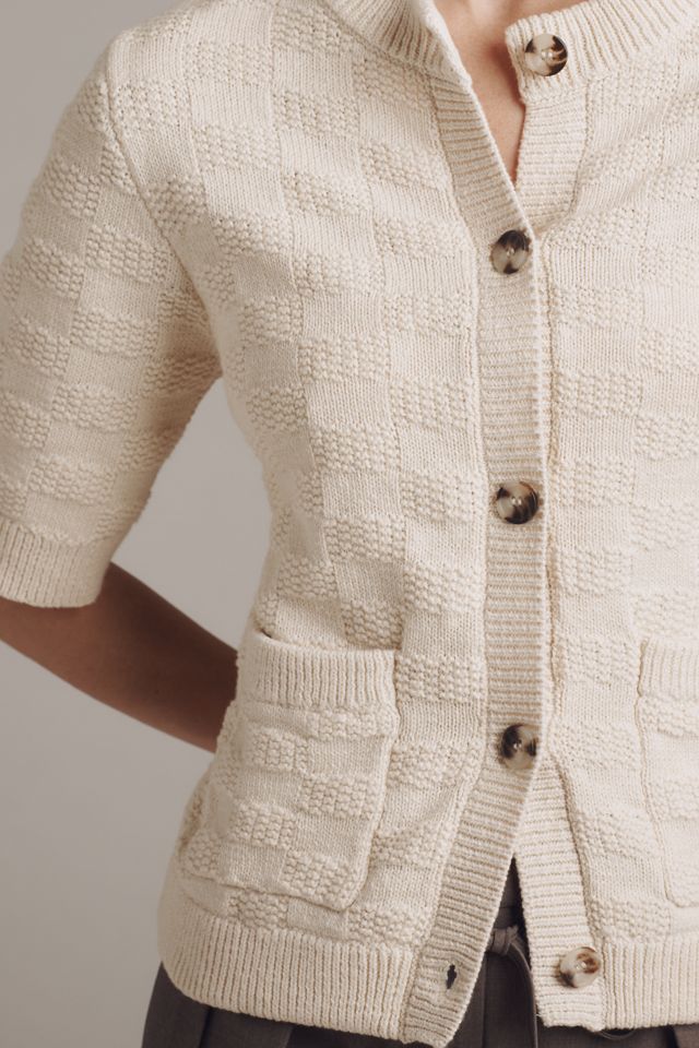 Sanctuary Elbow-Sleeve Textured Cardigan Sweater #1