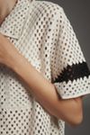 Sanctuary Crochet Resort Macramé Short-Sleeve Buttondown Shirt