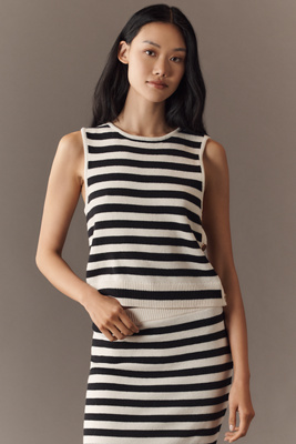 Sanctuary City Summer Sweater Tank Top In Black