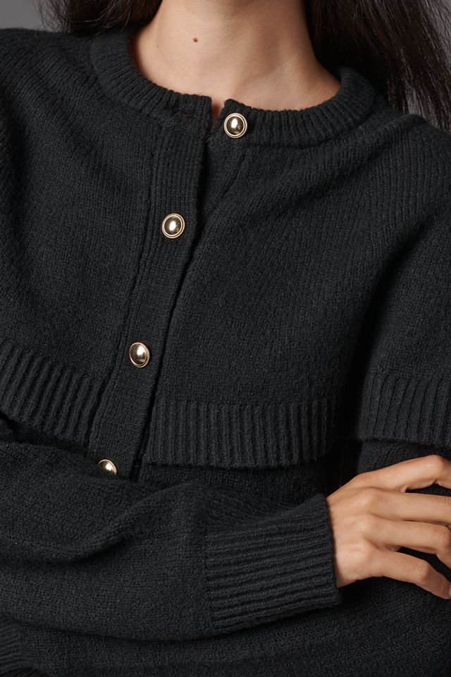Sanctuary Crew-Neck Cape Cardigan Sweater #2