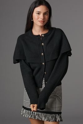 Sanctuary Crew-Neck Cape Cardigan Sweater