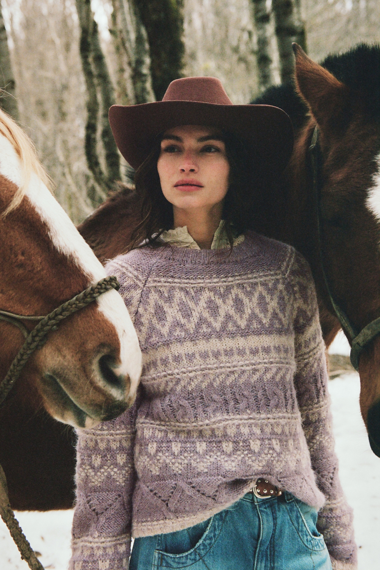 Sanctuary Crew-Neck Oversized Fairisle Sweater