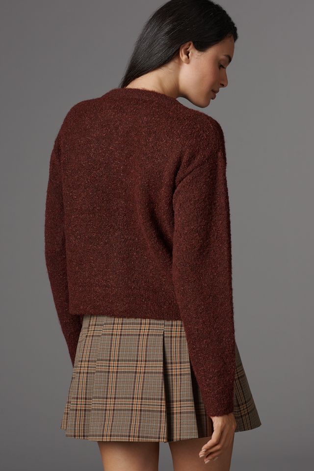 Sanctuary Crew-Neck Bouclé Cardigan Sweater #2