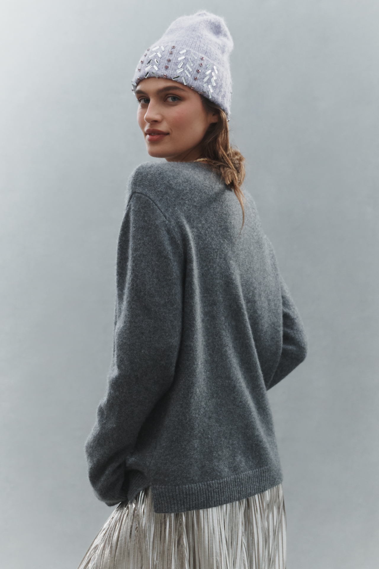 Sanctuary Wool Cashmere Crew-Neck Sweater