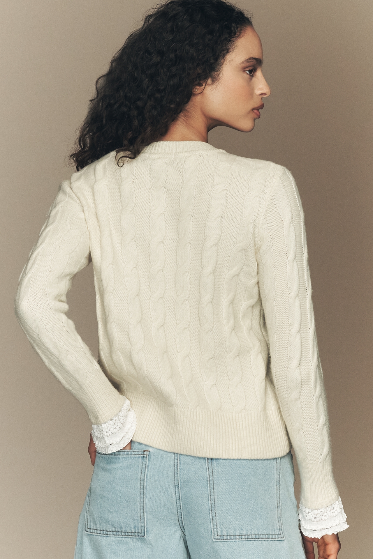Sanctuary One a Million Crew-Neck Ruffled Sweater
