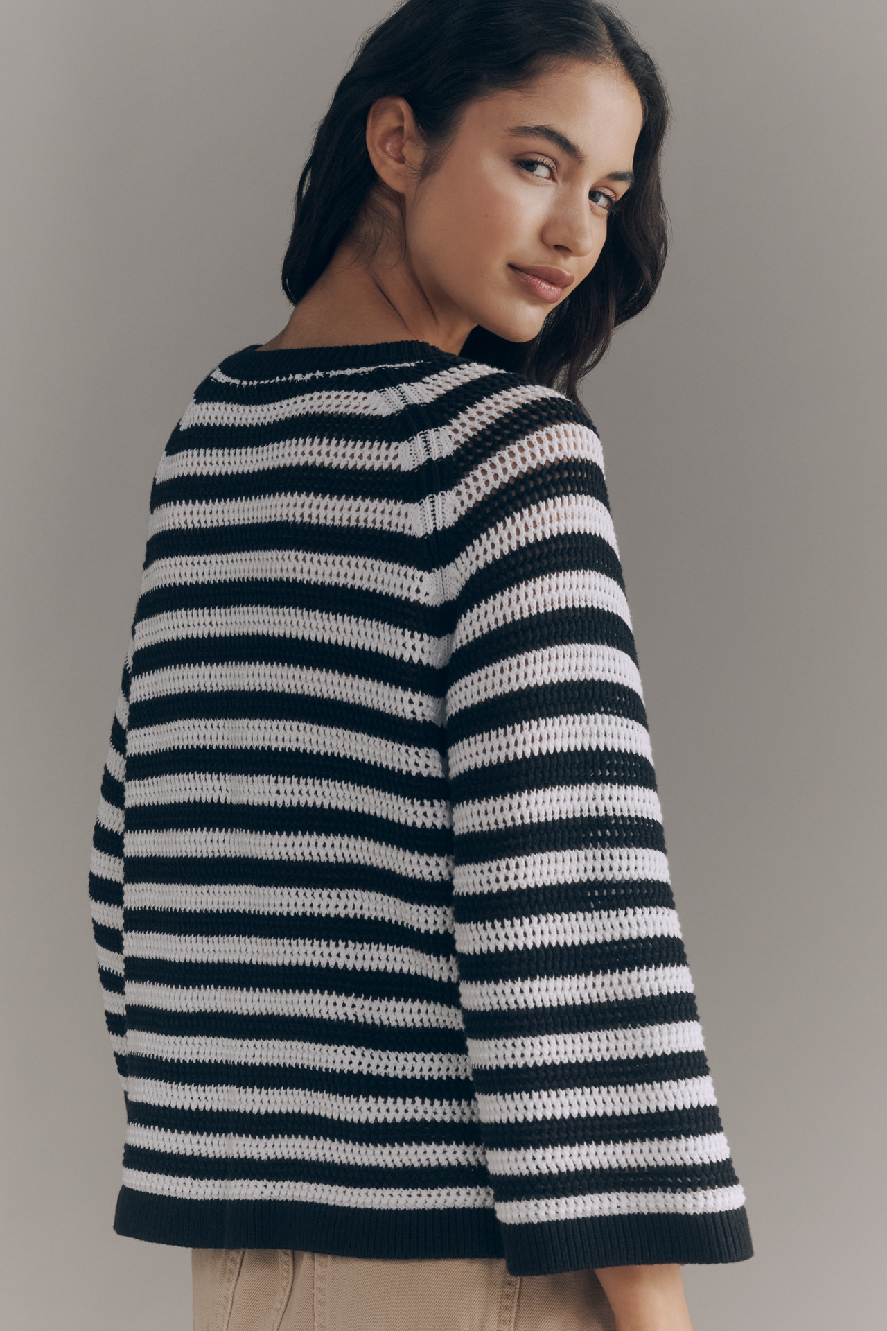 Sanctuary Cotton Lace-Up Sweater