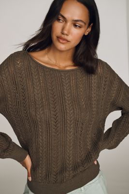 Sanctuary 100% Cotton Pointelle Sweater