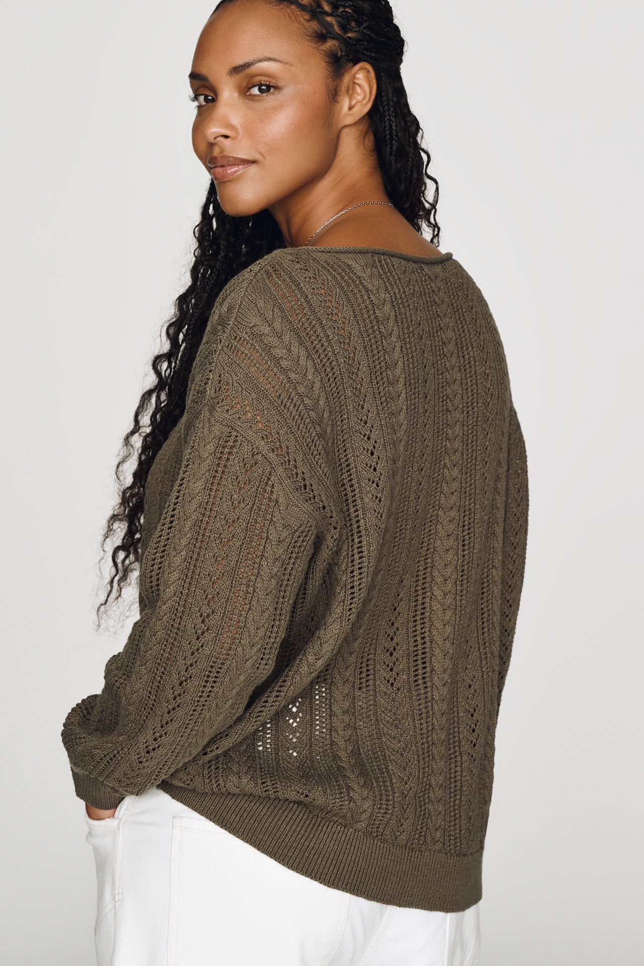 Sanctuary 100% Cotton Pointelle Sweater