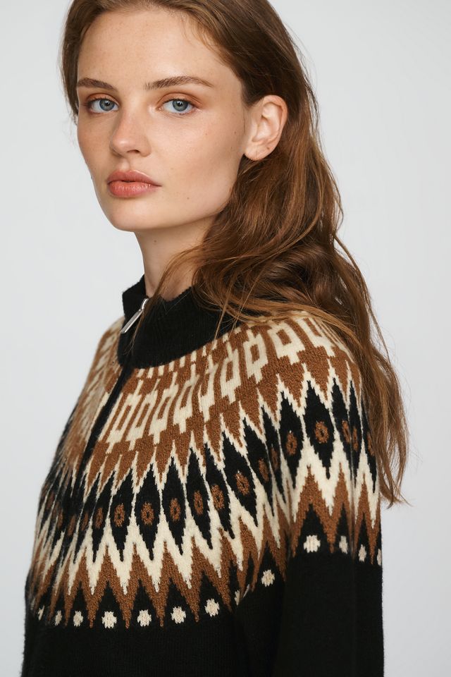 Sanctuary Fair Isle Zip-Up Sweater #2