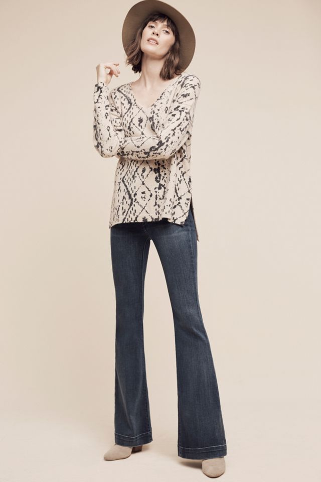 Speckled V-Neck Pullover #1