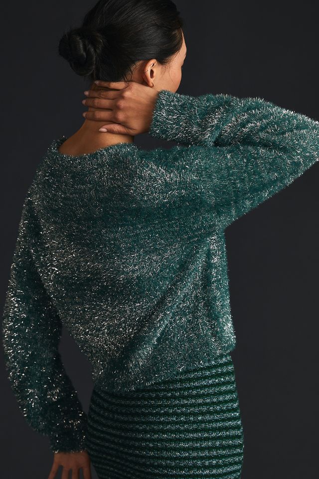 Maeve Tinsel Eyelash Sweater #2
