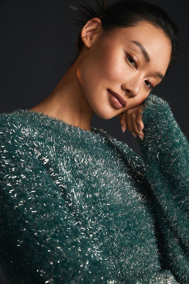 Maeve Tinsel Eyelash Sweater #3