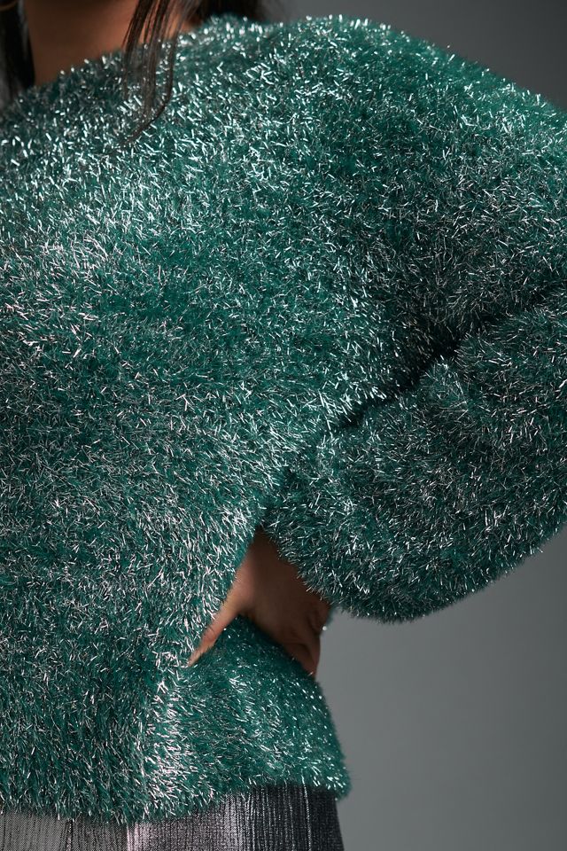 Maeve Tinsel Eyelash Sweater #9
