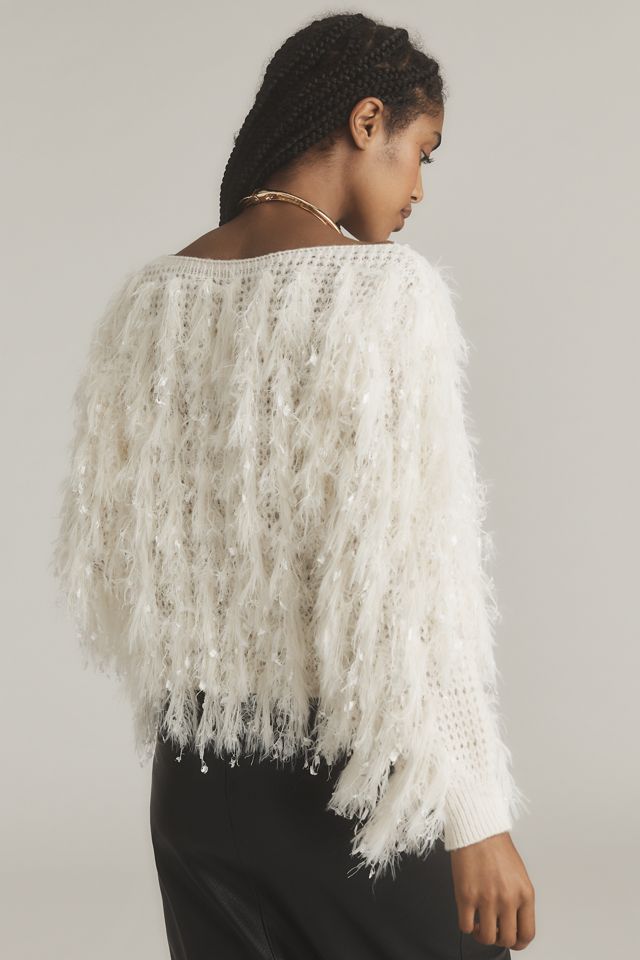 By Anthropologie Boat-Neck Shaggy Sweater #2