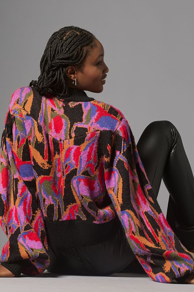 Farm Rio Horses Fringe Sweater #2