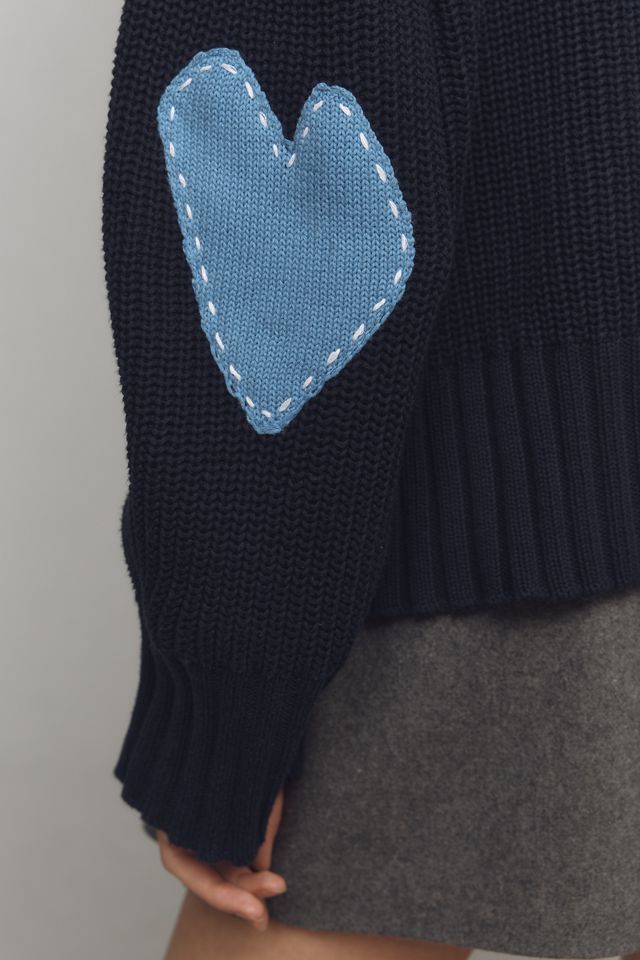NKNIT 22ss♡mesh pullover shirt ハート Never Fully Dressed Cotton Hearts Long-Sleeve Mesh Top | Anthropologie