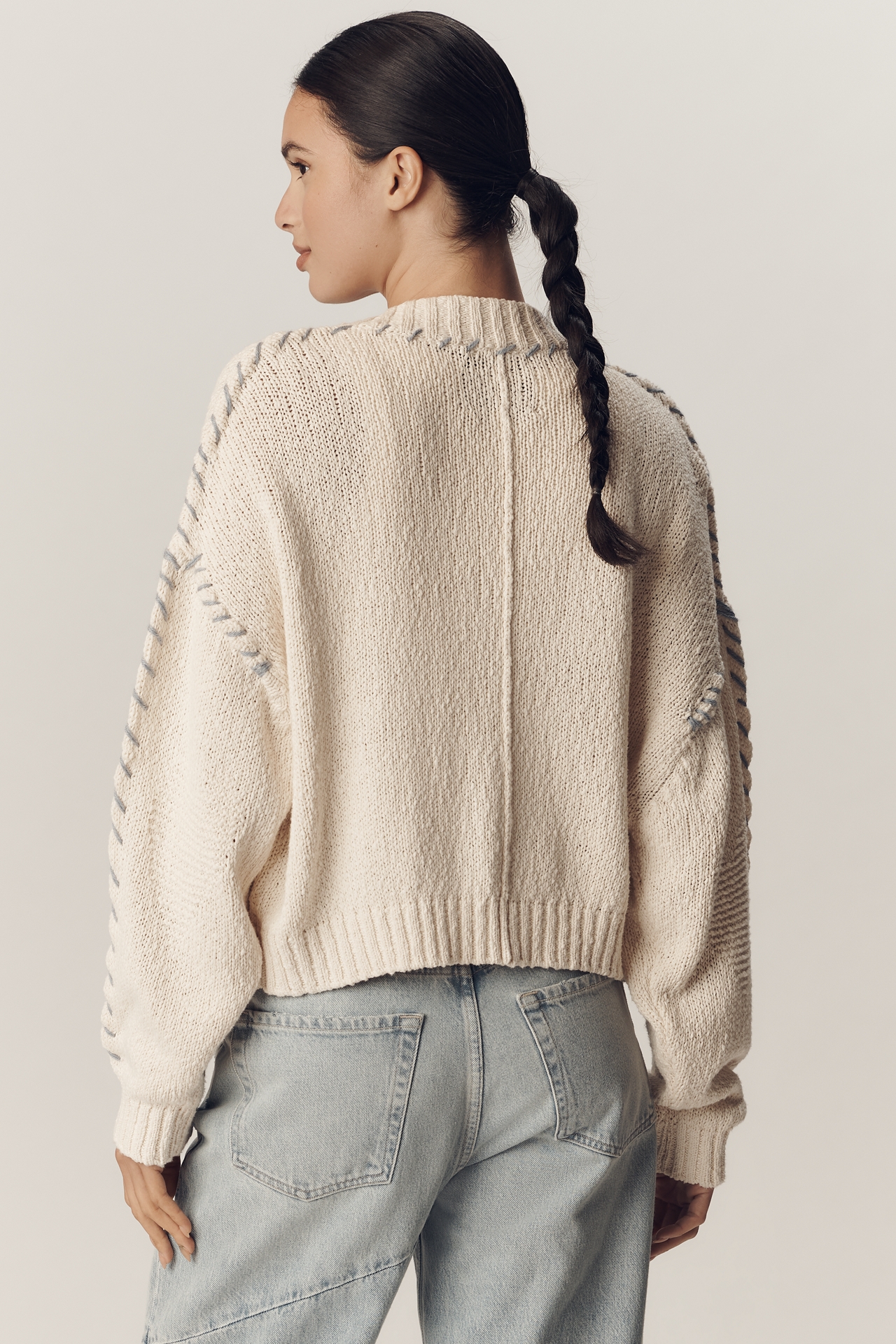 Kerri Rosenthal Sienna Whipstitch Cardigan Sweater