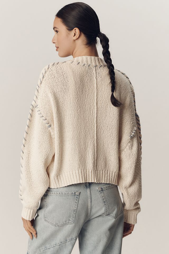 Kerri Rosenthal Sienna Whipstitch Cardigan Sweater #2