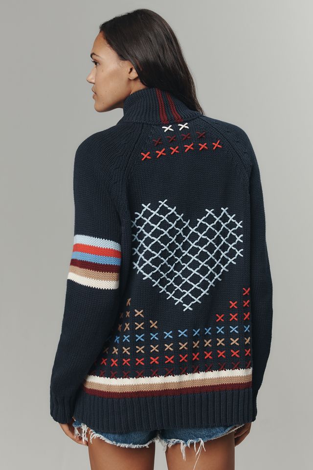 Kerri Rosenthal Joy Imperfect Heart Cardigan Sweater #1