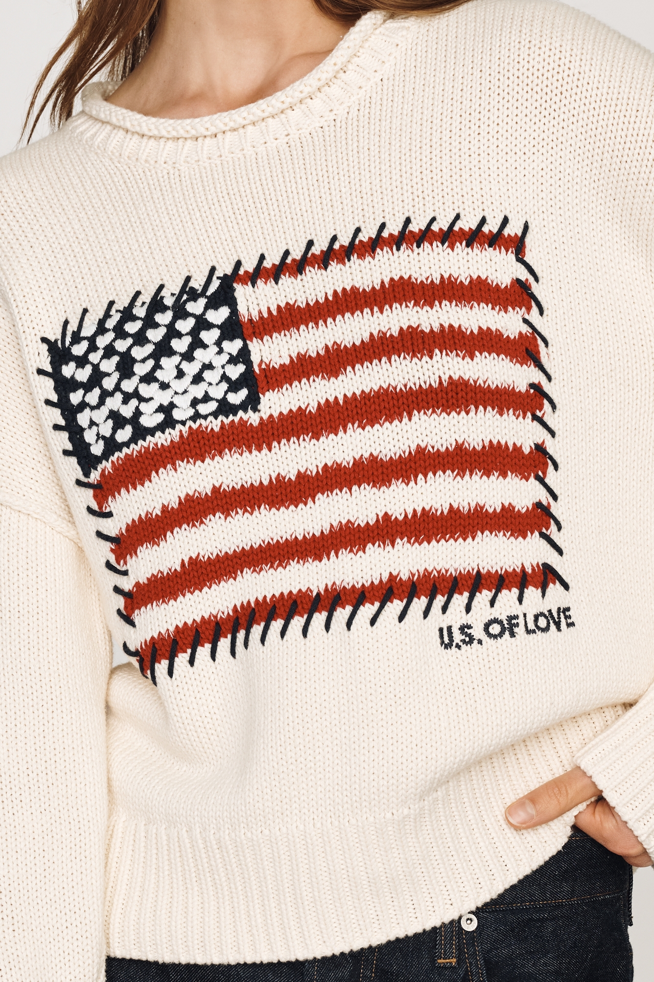 Kerri Rosenthal Rollneck US of Love Sweater