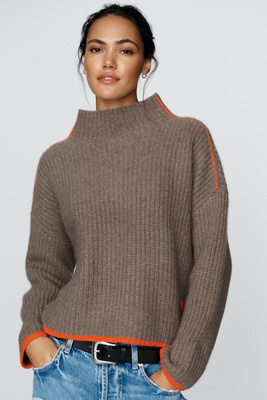 Kerri Rosenthal Marley 100% Cashmere Mock Neck Sweater by Anthropologie