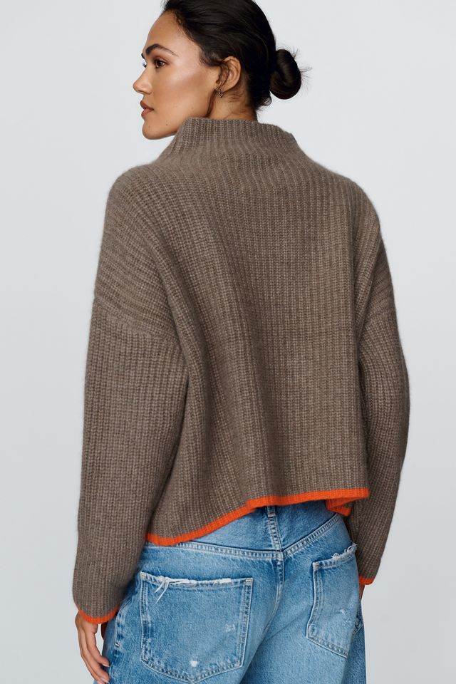 Kerri Rosenthal Marley 100% Cashmere Mock Neck Sweater #1