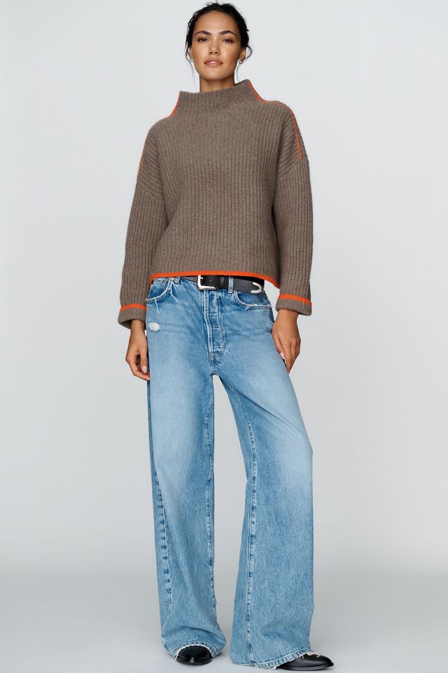 Kerri Rosenthal Marley 100% Cashmere Mock Neck Sweater #3