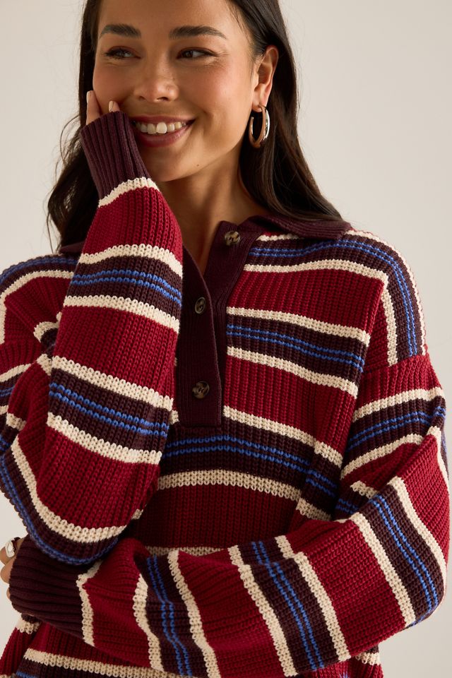 Damson Madder Ilona Rugby Stripe Jumper #3
