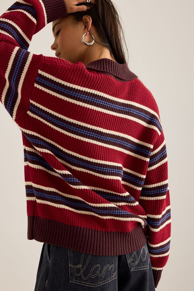 Damson Madder Ilona Rugby Stripe Jumper #1