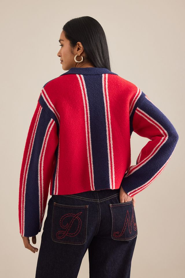 Damson Madder Bibi Wool-Blend Reversible Cardigan #1