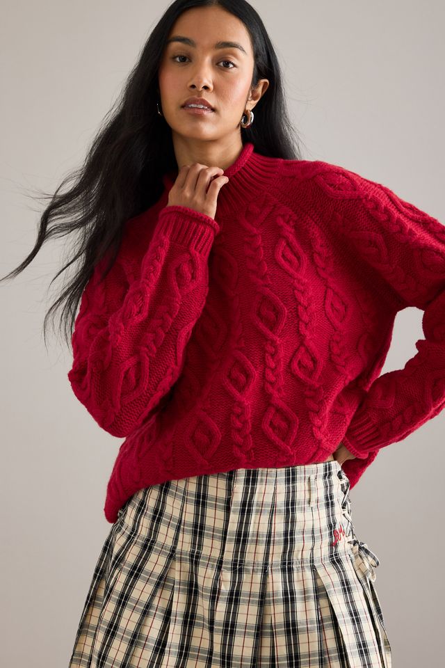 Damson Madder Ffion Cable Knit Jumper #2
