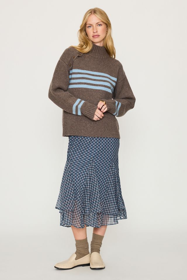 Damson Madder Tallulah High-Neck 100% Wool Jumper #1