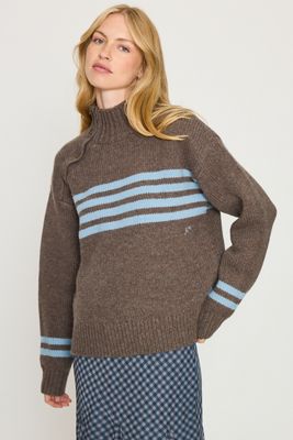 Damson Madder Maglione Tallulah a Collo Alto in Lana 100%