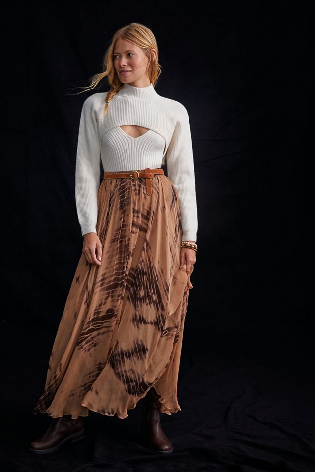 Turtleneck Cut-Out Shrug Set #4