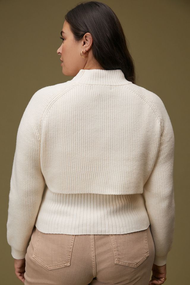 Turtleneck Cut-Out Shrug Set #6