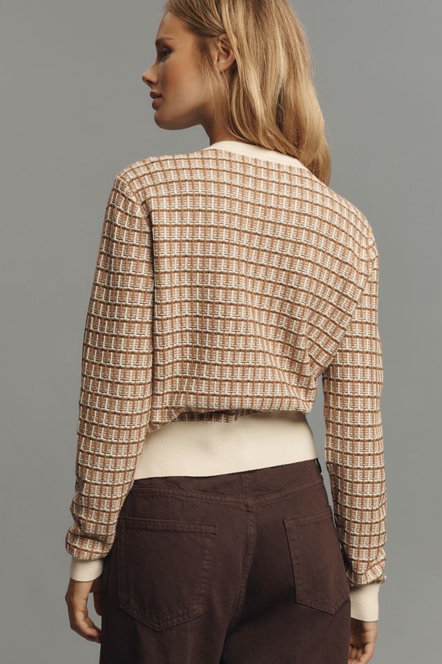Hunter French Ribbed-Hem Button-Front Sweater #1