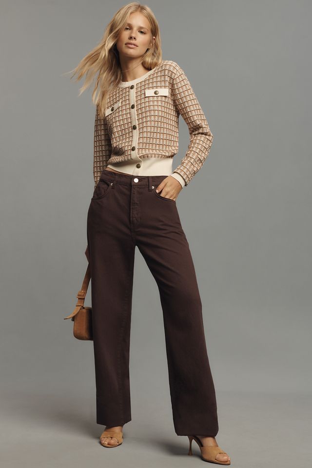 Hunter French Ribbed-Hem Button-Front Sweater #2